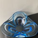 Large light blue Murano fruit bowl
