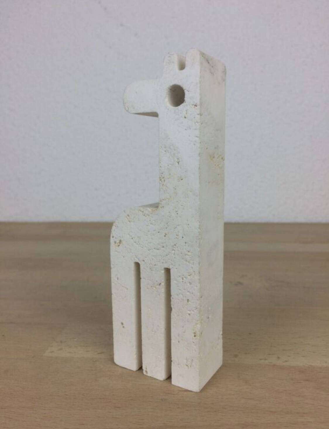 Sculpture girafe Fratelli Mannelli en travertin