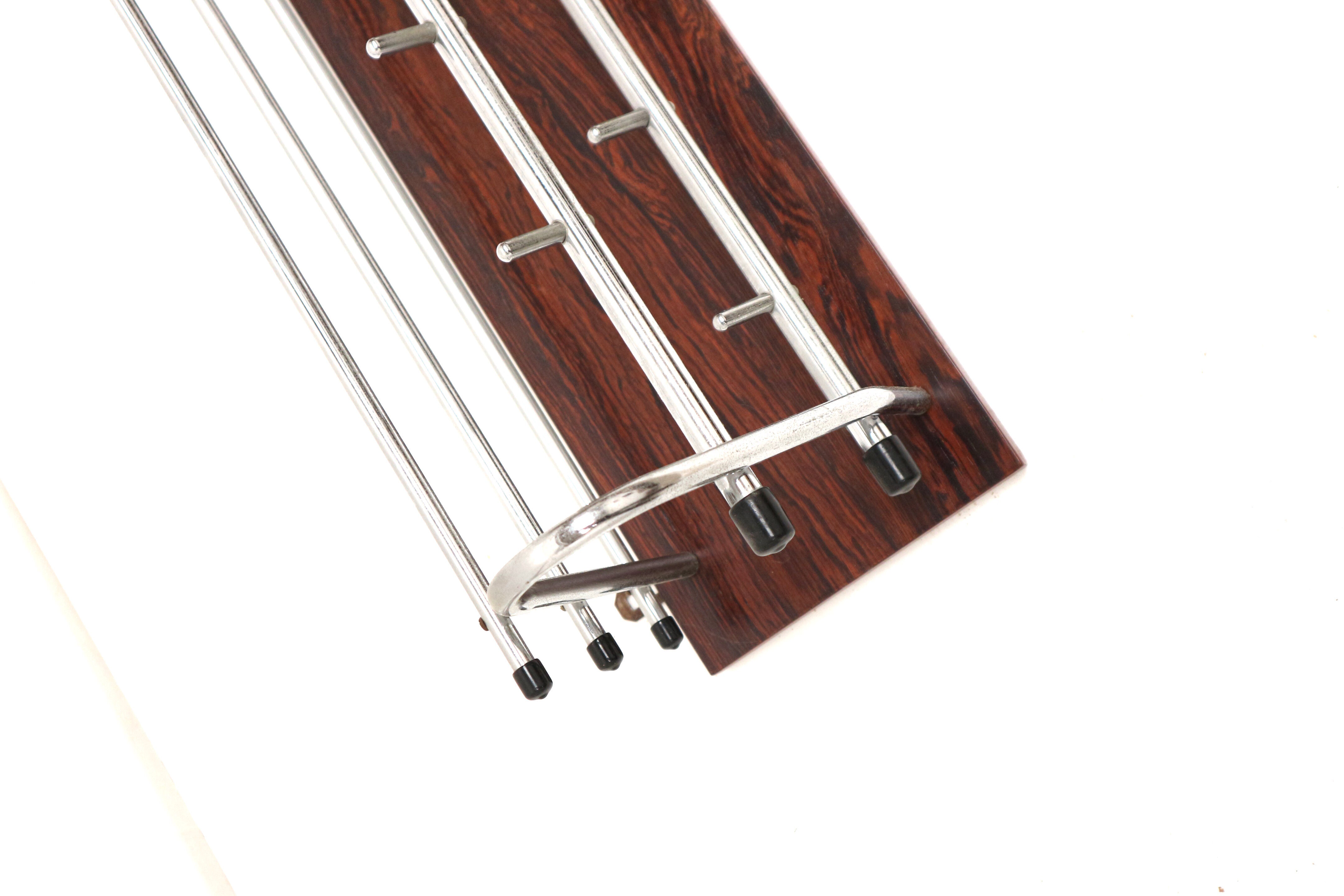 Vintage rosewood coat rack made in the 1960s
