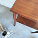 Guéridon porte plante table d'appoint en teck 1960