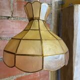 Suspension ancienne art Deco nacre & laiton 70’s