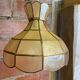 Vintage Art Deco pendant light in mother-of-pearl and brass, 1970s