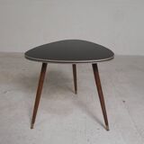 Table d'appoint triangulaire vintage, table basse, trépied