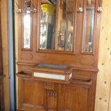 Oak and marble wall coat sores door