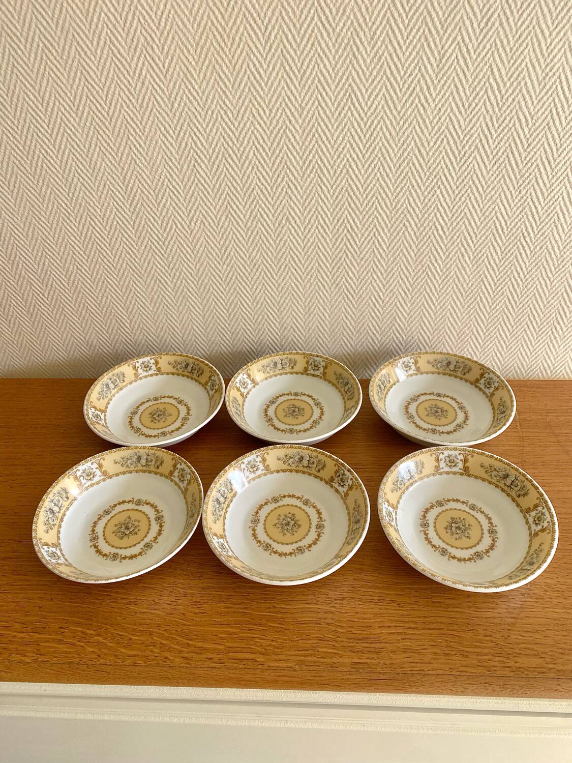 Service à dessert La S. Marco métal argenté et porcelaine