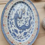 Vaisselle chinoise en porcelaine dite graine de riz  des années 50