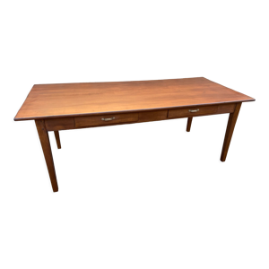 Table de ferme en merisier 1880s