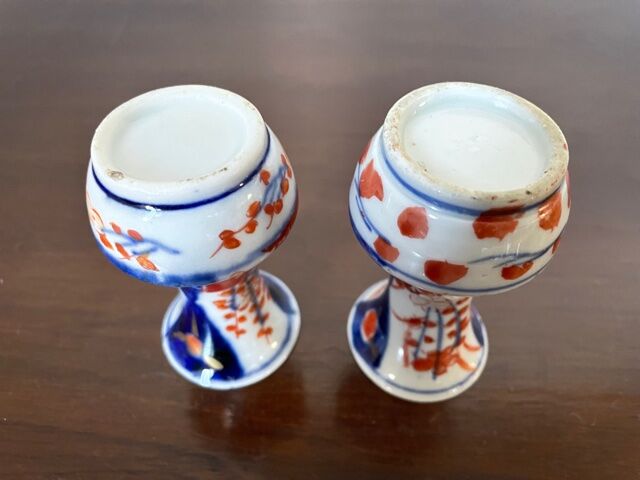 Paire de vases miniatures porcelaine imari