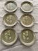 6 small hand-painted dessert plates, Atelier du Revernay,