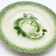 Lot of 2 plates digoin vintage fruit