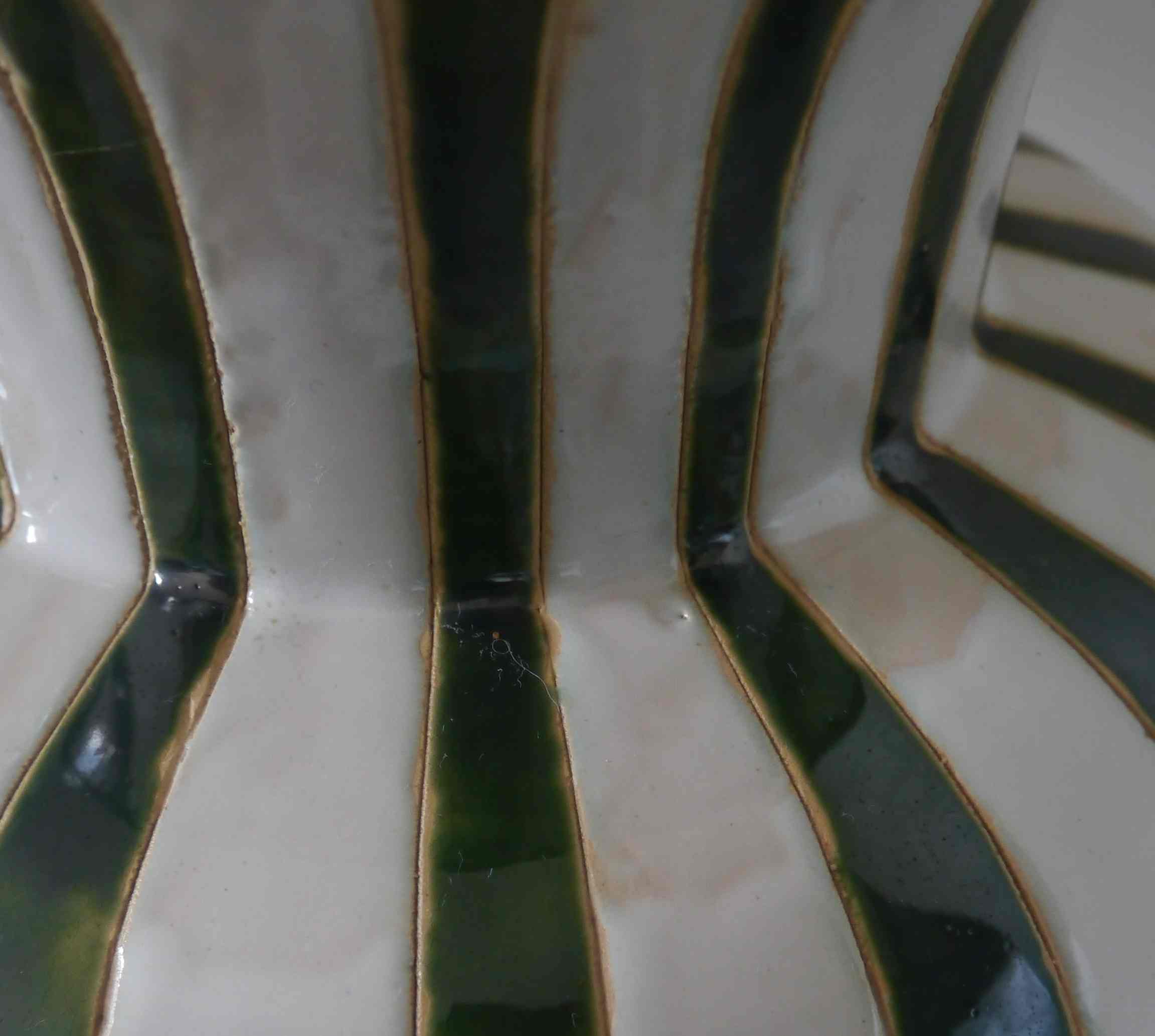 Vase old ceramic potiche 40 cm 50s signed "PH"