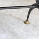 Wrought iron table with black lacquered glass, Italia 1970s