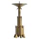 Large Art Deco chandelier in patinated brass