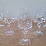 6 verres à pied en cristal
