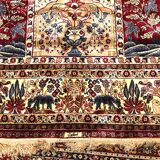 Wool carpets, cloisonné decorations of birds and gardens, mechanical weaving. New condition.