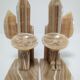 Pair of vintage Mexican cactus onyx bookends