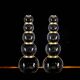 Pair of altuglass candle holders