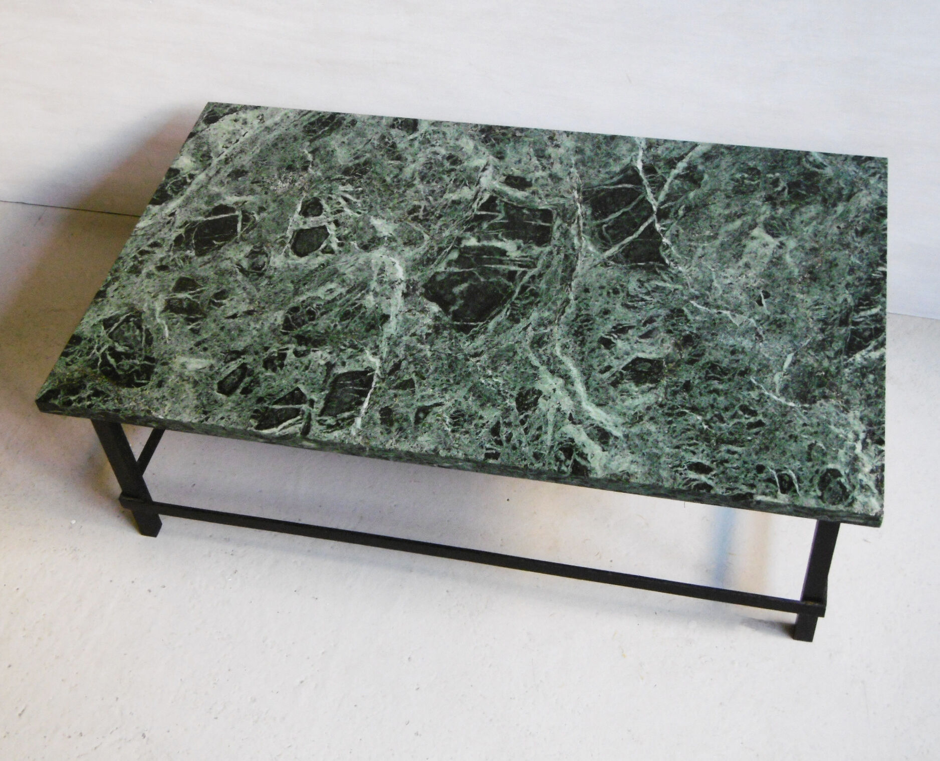 Marble and iron coffee table, 1950s