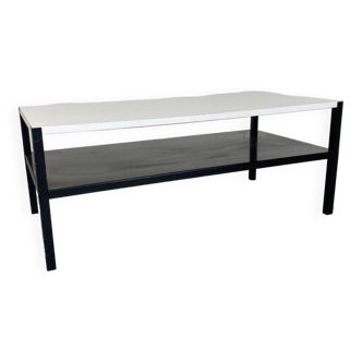 Table basse moderniste vintage noir et blanc par Wim Rietveld, 1960