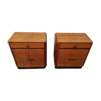 Paire de tables de nuit art deco