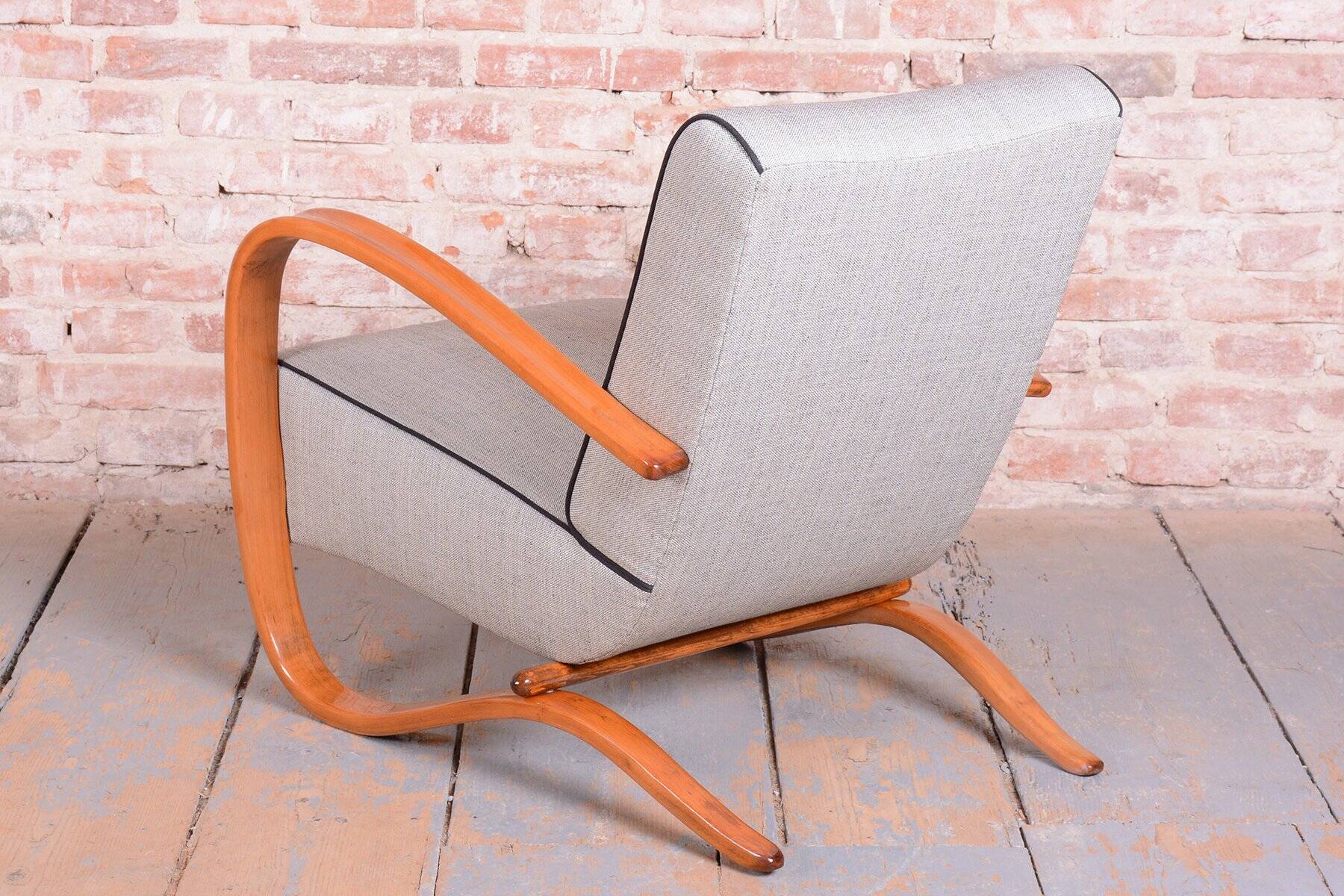 Chaises longues Art Déco H-269 en tchéque par J. Halabala pour Up Závody, années 1930, ensemble de 2