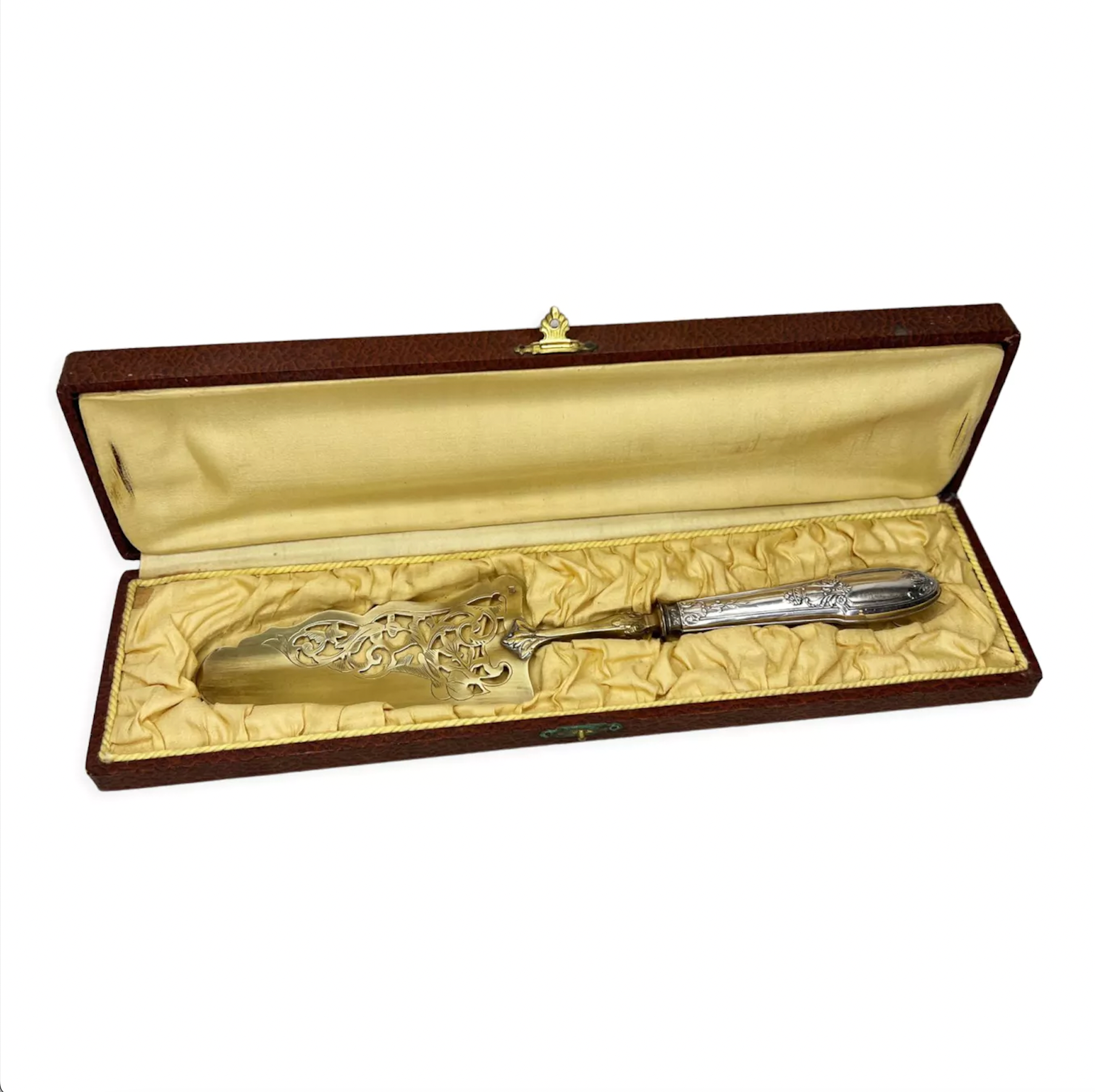 Silver metal pie shovel