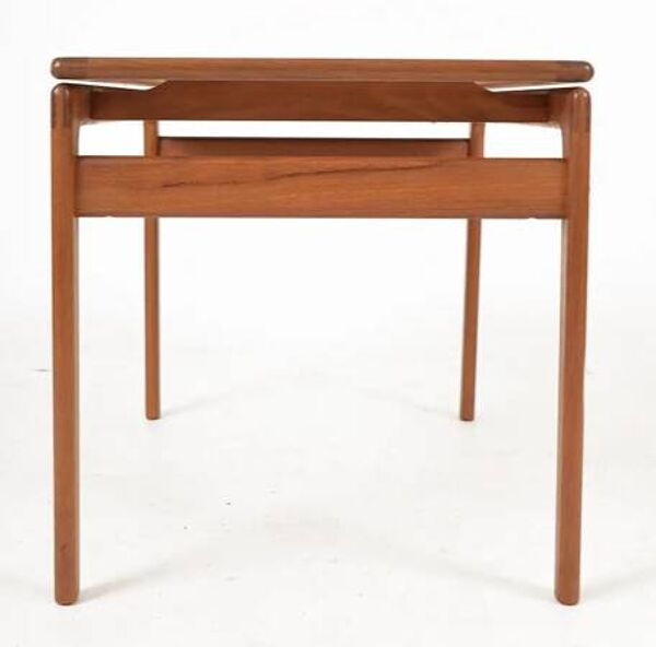 Table basse teck danois Trioh Mobler attribuée à Niels Bach, vintage, années 1960