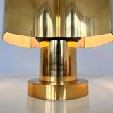 Big design brass table lamp - Czechoslovakia, 1980s