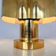Big design brass table lamp - Czechoslovakia, 1980s