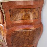 Louis XV style curved chest of drawers in marquetry