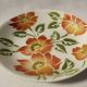 Set of 2 hollow plates Moulin des Loups - Ontario model - orange flowers