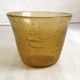Champagne bucket from the Biot glassworks in blown glass, ochre colour.