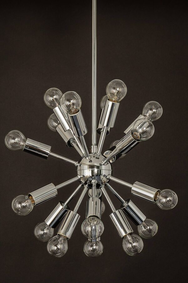Petite suspension Atomium Sputnik espace chrome par Cosack, Allemagne, années 1970