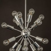 Small Atomium Sputnik space chrome pendant by Cosack, Germany, 1970s.