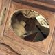 Small wall mirror in organic old Indonesian teak 75x45.