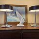 Pair of vintage Italian Malibu lamps from the 1980s.