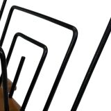 Vintage Reading Basket Steel Oak Magazine Rack 50's design