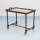 Antique Neo-Baroque Italian Barley Twist Bar Cart Serving Trolley, 1920s