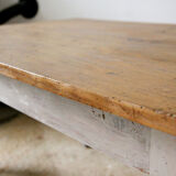 Patinated wooden dining table