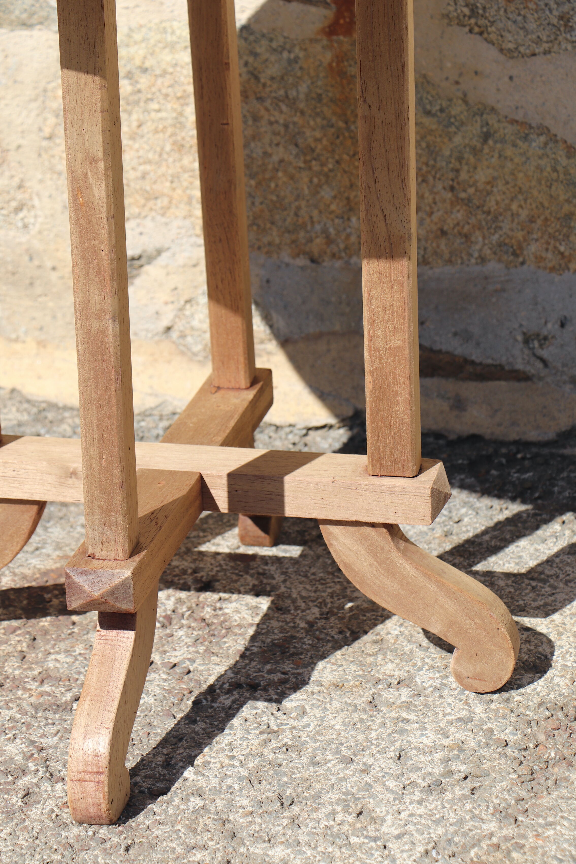 Side table wooden pedestal table design Brazil