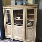 Stripped oak bookcase