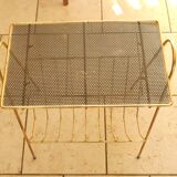 Vintage 60s End Table Magazine Rack Matégot Style