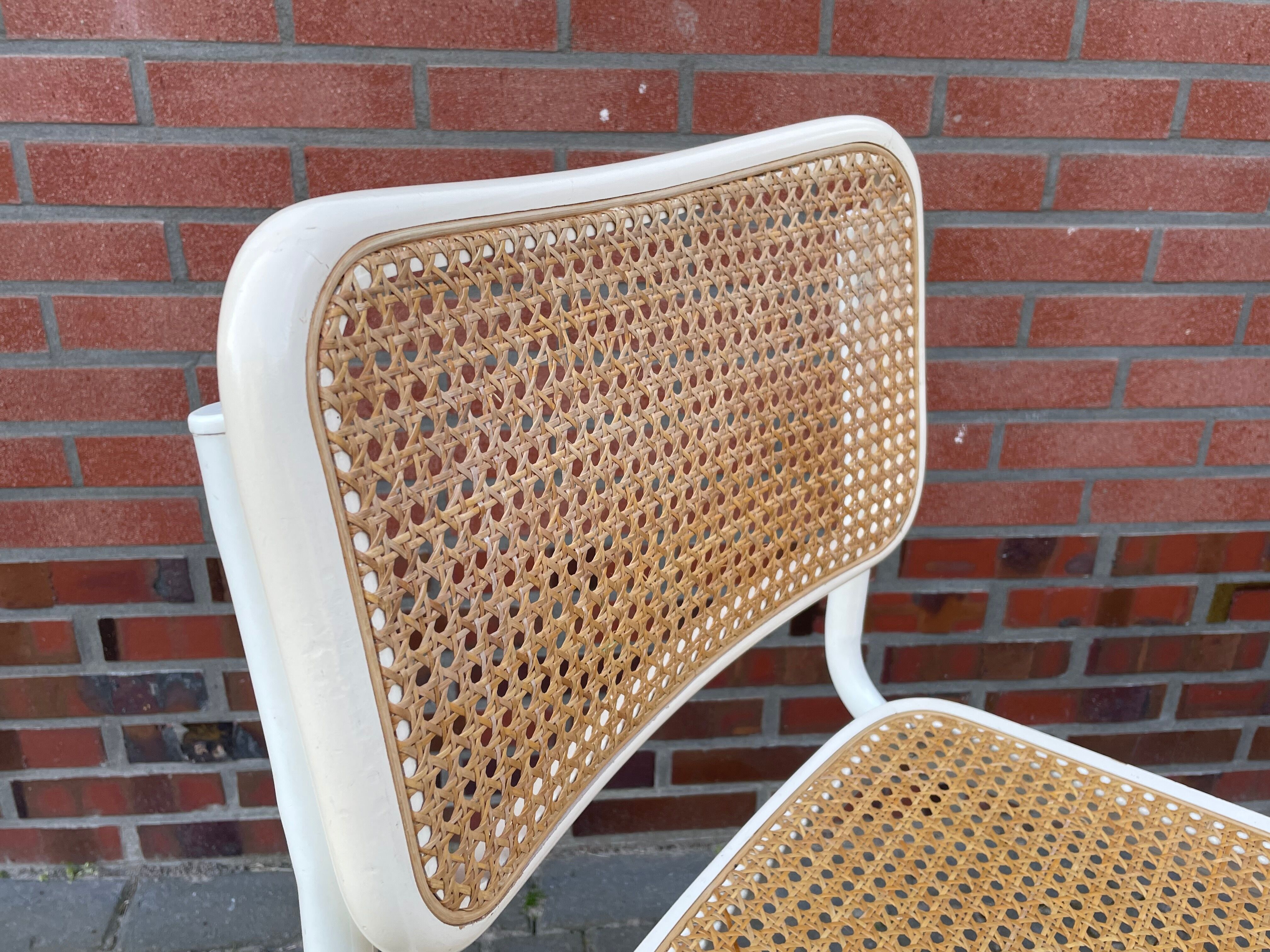 Cesca dining room chair designed by Marcel Breuer