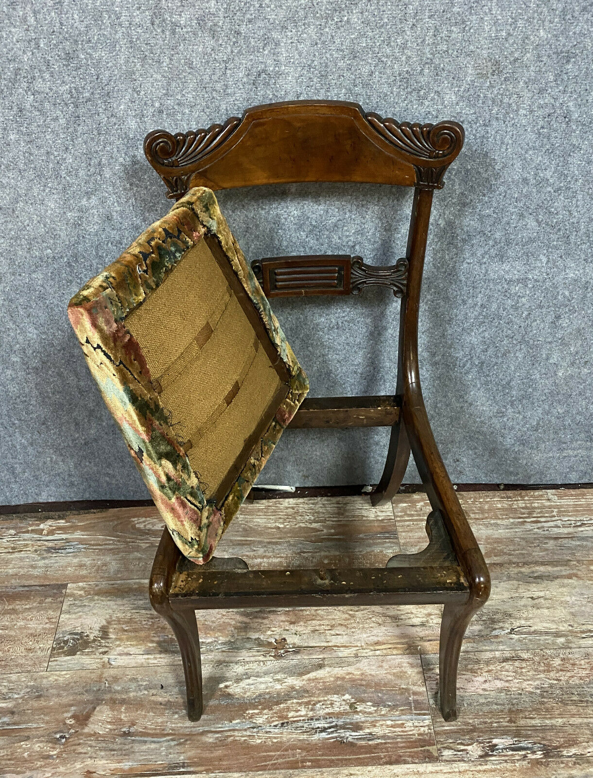 Series of 4 Empire period mahogany chairs around 1810