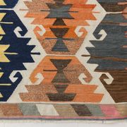 8x13 Geometric Style Kilim Rug, Turkish Vintage Kilim Rug, 253x370Cm