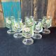 6 verres liqueur, décor fleurs vintage