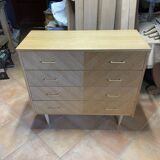 Scandinavian oak chest of drawers – restored – 4 drawers