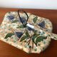 Cheese platter in Vallauris earthenware vintage with its knife