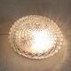 Plafonnier, applique en verre pointe diamant - mid. XXeme