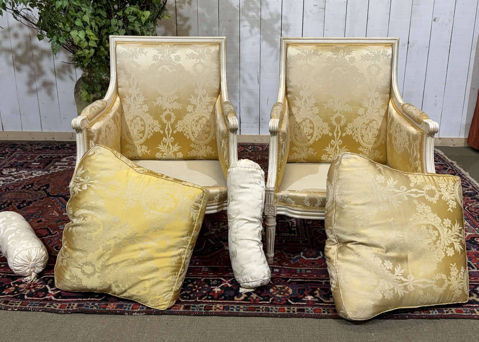 Pair of Louis XVI style armchairs from the 1960s.